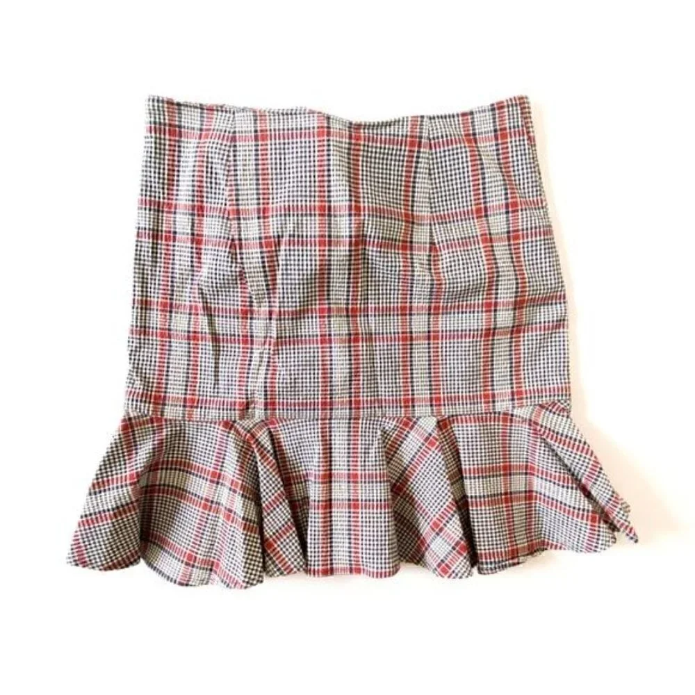 NWT Veronica Beard Picnic Plaid Print Skirt size 0